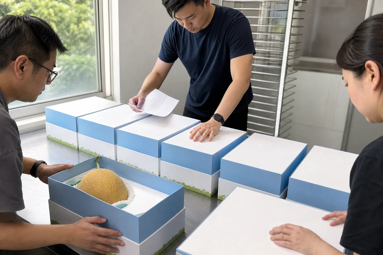 八六王禮盒批量訂單逐盒檢查與包裝